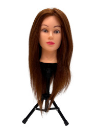 Болванка учебная натуральная Fantom шатенка 55 см. Болванка учебная натуральная Fantom шатенка 55 см.